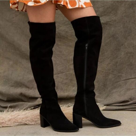 Seychelles Gifted black suede over the knee boot w 2 3/4" block heel size 8 NWT - Picture 3 of 3